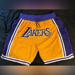 MITCHELL & NESS NBA JUST DON SHORTS LOS ANGELES LAKERS ROAD 1996 *REPLICAS*